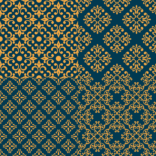 Arabic seamless ornaments set - Вектор, зображення