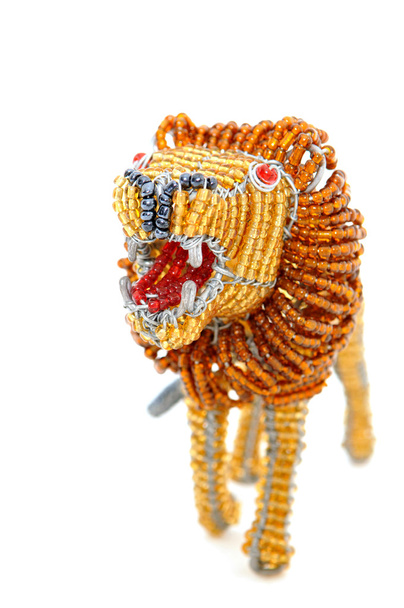 African liondecorative beadwork - Photo, Image