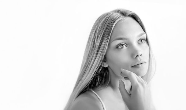 Beautiful young woman with clean fresh skin  - 写真・画像