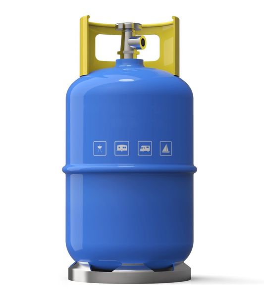 Blue gas container isolated on a white back ground - Foto, immagini