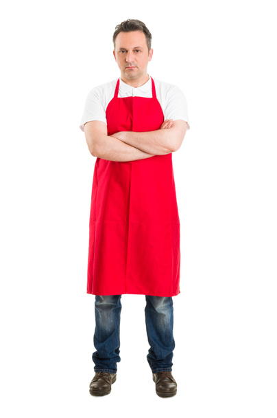 Confident butcher or supermarket worker - Photo, Image