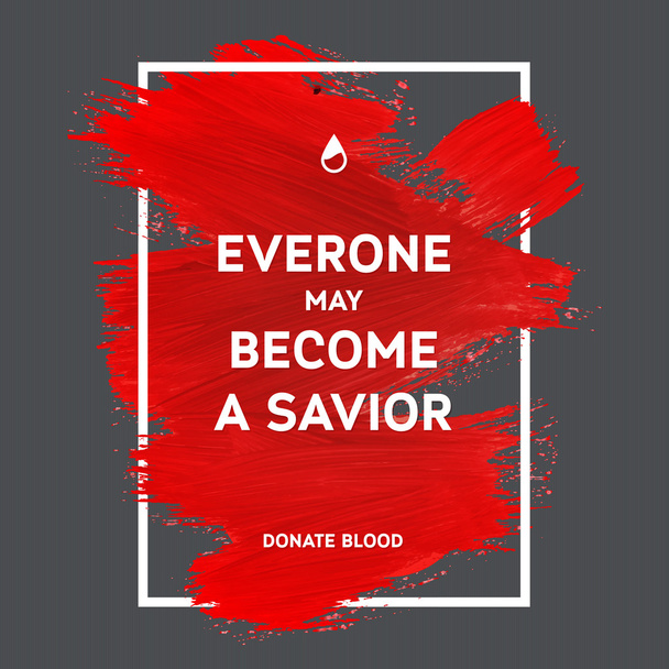 Donate blood motivation information poster. - Vector, Image