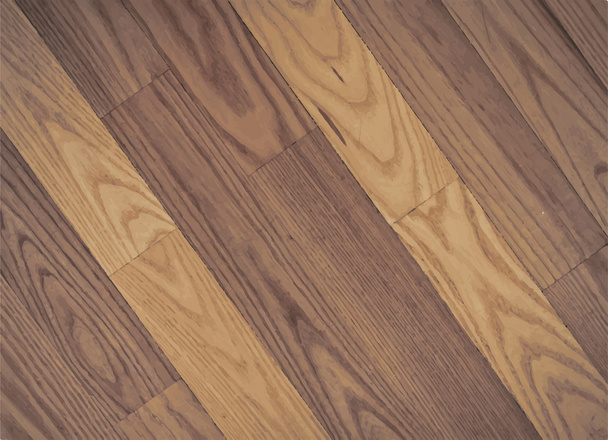 Brown parqueted floor, wooden texture with diagonal planks. Vector illustration - Vector, Image