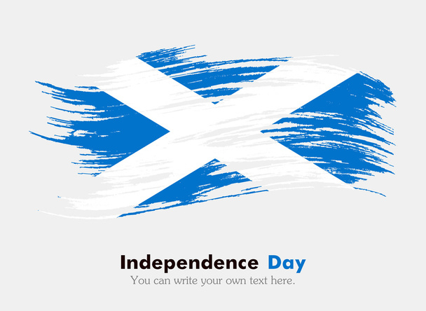Bandera de Escocia en estilo gruñón
. - Vector, Imagen