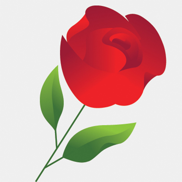 Piros, stilizált rose. Vektoros illusztráció - Vektor, kép