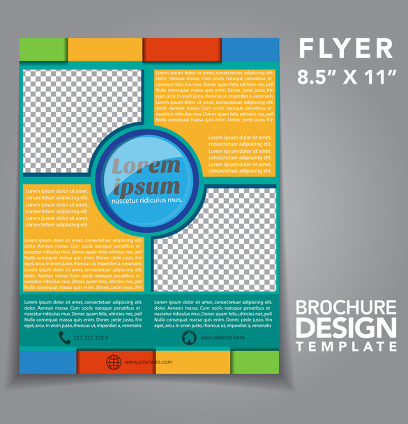 Flyer Broschüre Vektordesign - Vektor, Bild