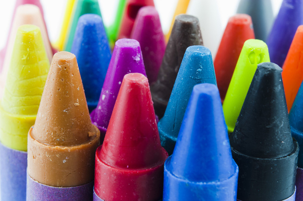 Close up of coloured crayons - Photo, Image