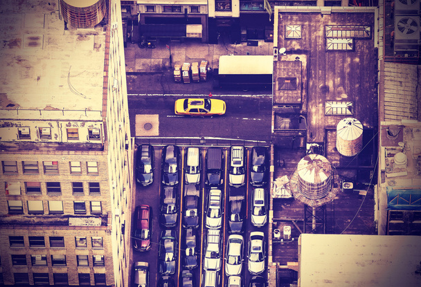 Vintage luchtfoto van New York City, Verenigde Staten. - Foto, afbeelding