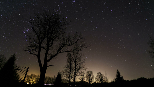 Zeitraffer bei Nacht mit Sternen - Filmmaterial, Video