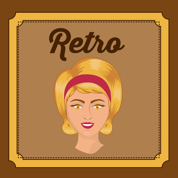 Retro Woman design  - Vector, Image