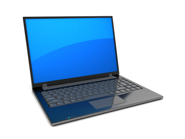 laptop computer with blue screen - Photo, Image