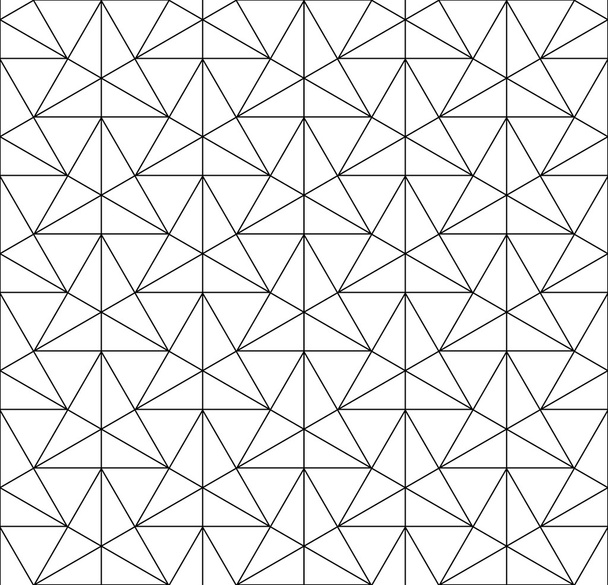 Fekete-fehér geometriai zökkenőmentes minta-vonal, háromszög, absztrakt háttér. - Vektor, kép