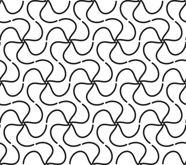Μαύρο και άσπρο γεωμετρικό σχέδιο άνευ ραφής με κυματιστή γραμμή, αφηρημένα φόντο. - Διάνυσμα, εικόνα
