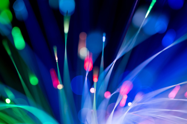 optical fibres abstract blurred technology background - Foto, afbeelding