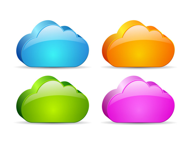 3d cloud icon - ベクター画像