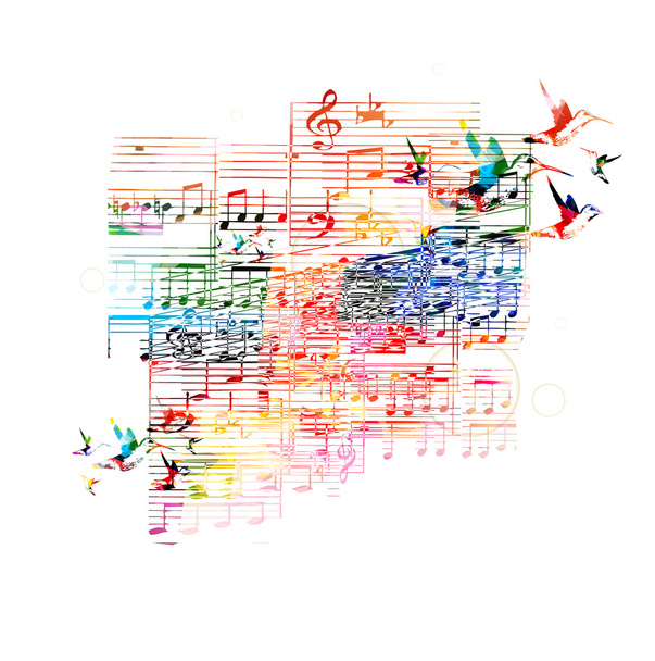 Colorful music background - Vetor, Imagem