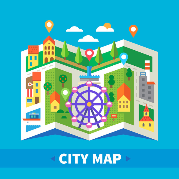 City map. Navigator - Вектор, зображення