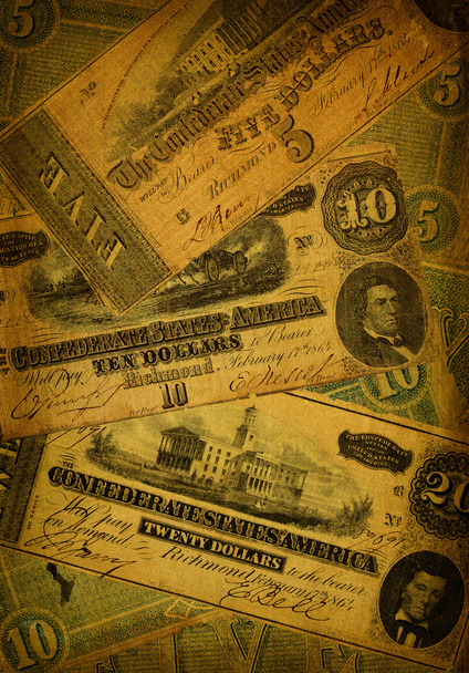 stary tło konfederatów pieniądze - Zdjęcie, obraz