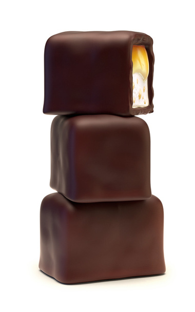 Chocolate candies with caramel filling, - Photo, Image