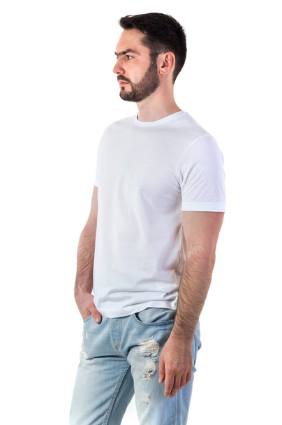 Άνθρωπος στο t-shirt mock-up - Φωτογραφία, εικόνα