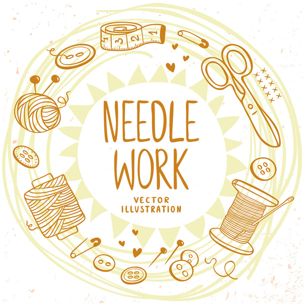 Needle work design - Vector, Image