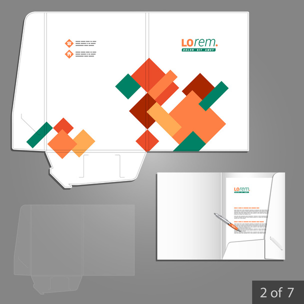 Folder template design - Vetor, Imagem