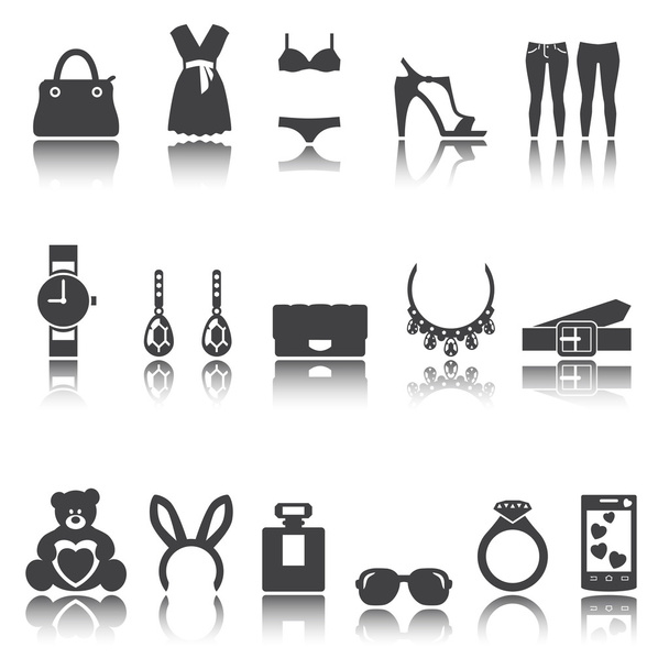 moda icona accessori donna. riflesso dell'ombra. e p s 1 0
 - Vettoriali, immagini