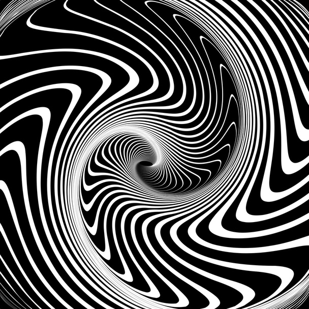 Vortex illusion. Op art abstraction. - Vector, Image