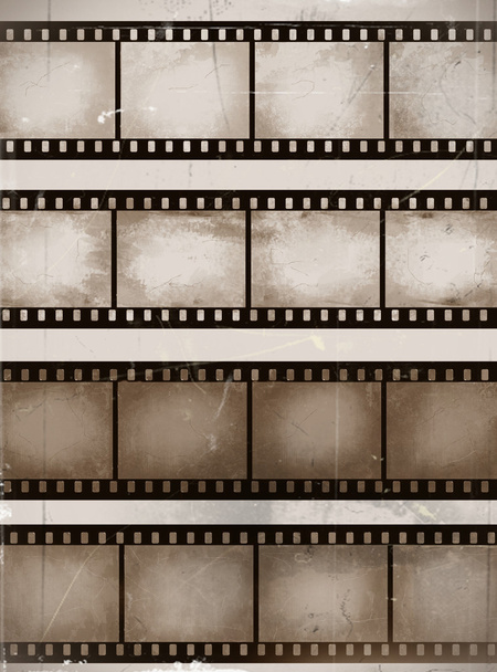 Scratched seamless film strips - Vector, Image