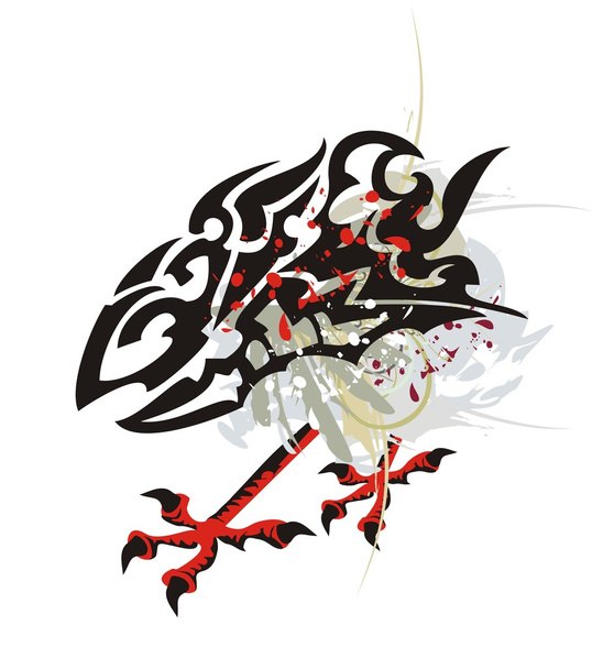 Dragón salpica con patas de águila
 - Vector, imagen
