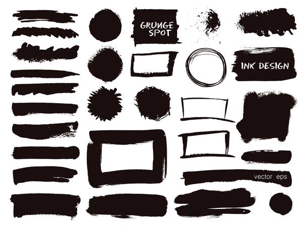 set of grunge watercolor brush strokes. - Vector, Image