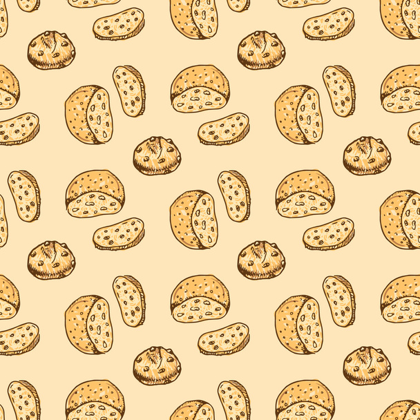 bakery seamless pattern background. - Vetor, Imagem