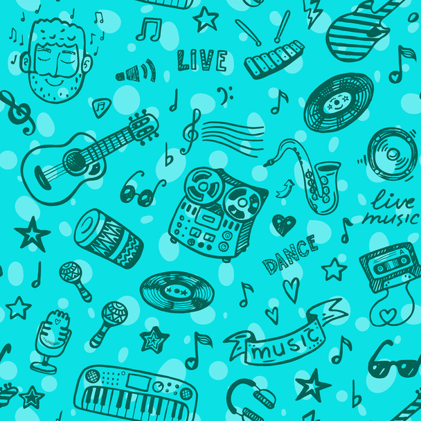 music seamless background - Vector, Image