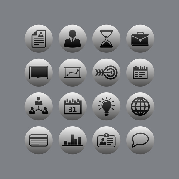 Social business icons - Vector, imagen