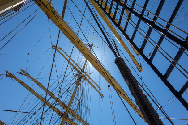 Marine rope ladder at pirate ship - Photo, Image
