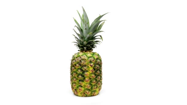 ananas op witte achtergrond - Video