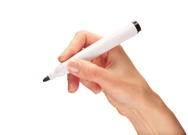 weibliche Hand hält Stift - Foto, Bild