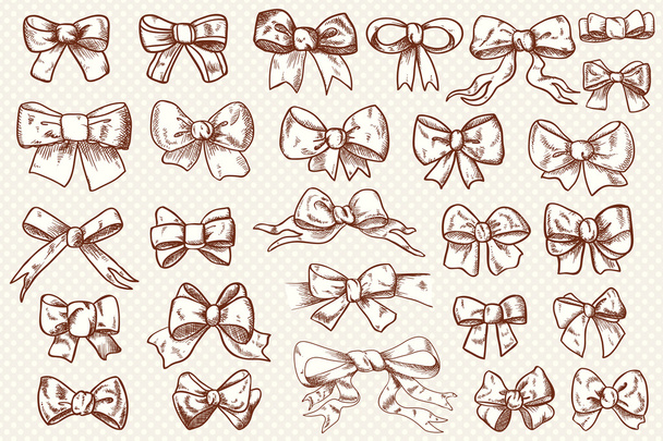 ribbon bow set - ベクター画像