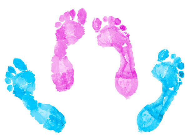 twee paren van footprints - Foto, afbeelding
