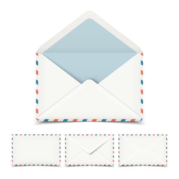 blank white envelopes - Vettoriali, immagini