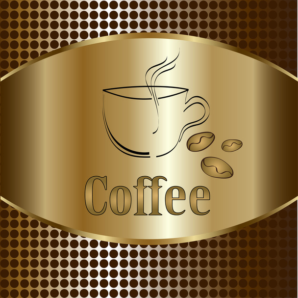 Kaffeetassen-Etikett-Konzept Menü - Vektor, Bild