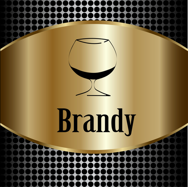 Brandy vidro design menu fundo
 - Vetor, Imagem