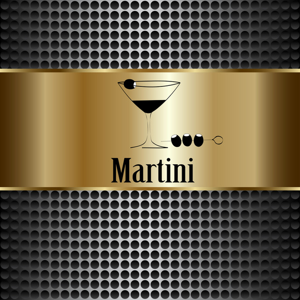 Menu design en verre Martini
 - Vecteur, image