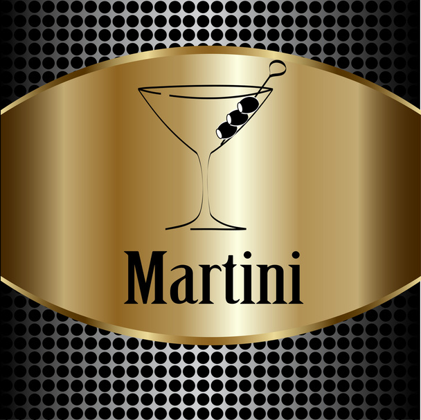 Martini glass design menu background - Vektor, Bild
