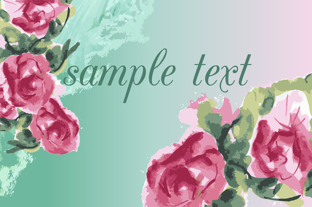 background floral watercolor - Vector, Image