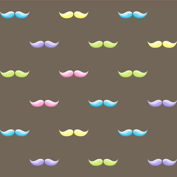 happy father's day with moustache seamless pattern - Wektor, obraz