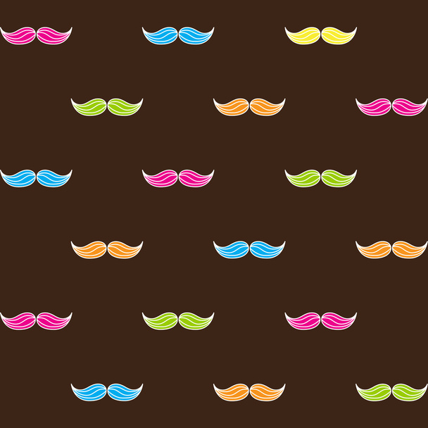 happy father's day with moustache seamless pattern - Vector, Image