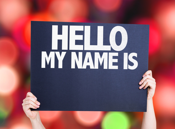 Hello My Name Is card - Photo, Image