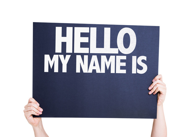 Hello My Name is card
 - Фото, изображение