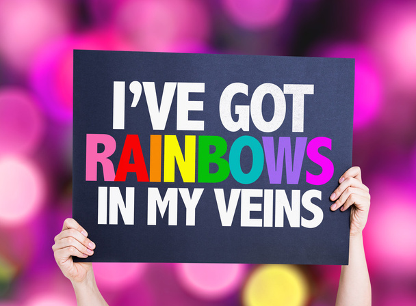 I've Got Rainbows w moich żyłach karty - Zdjęcie, obraz